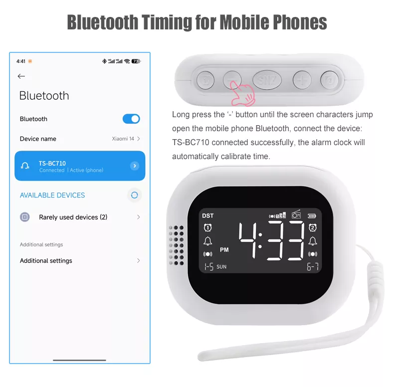 Wireless Extra Loud Vibration Clock