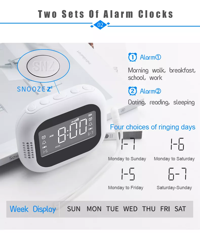 Wireless Extra Loud Vibration Clock