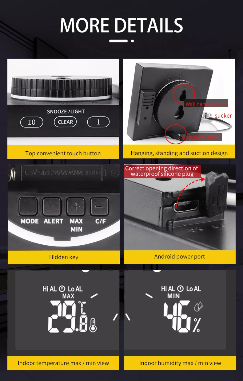 Silicone Bathroom Clock